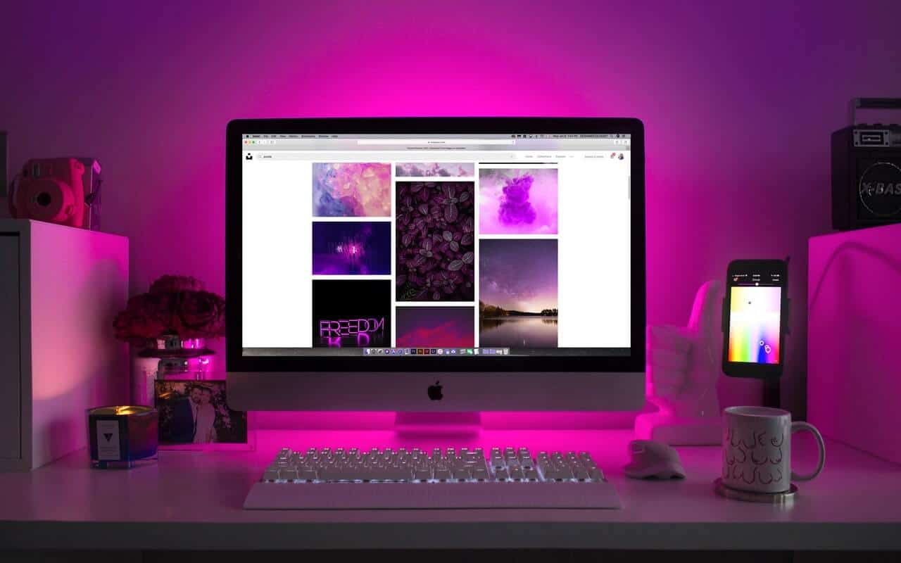 computer vision syndrome, digital screen purple background